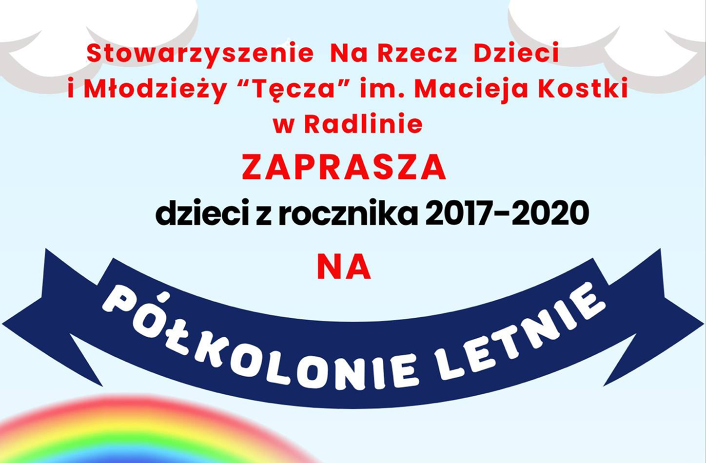 Zapraszamy na półkolonie dwie grupy wiekowe!